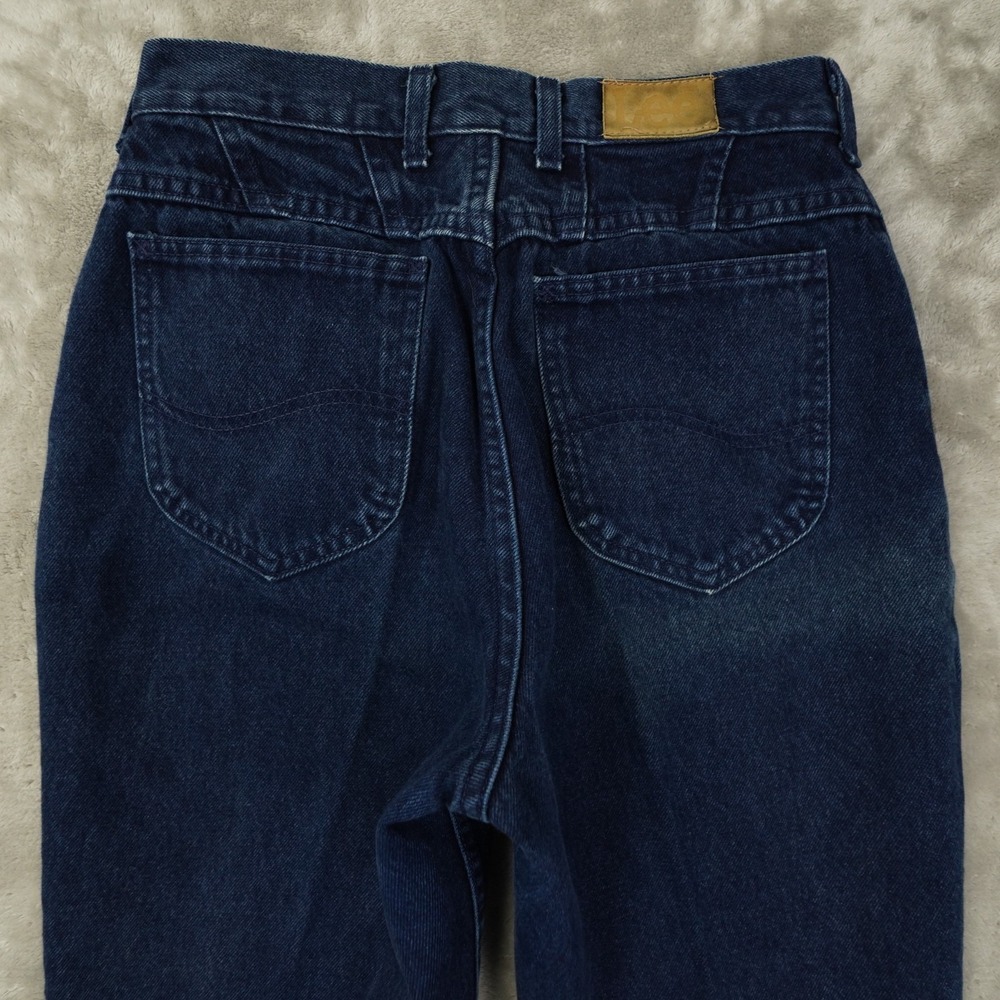 Vintage Lee High Waisted Tapered Leg 80s Jeans Women's 12P Dark Wash 28x27.5 - Picture 3 of 10